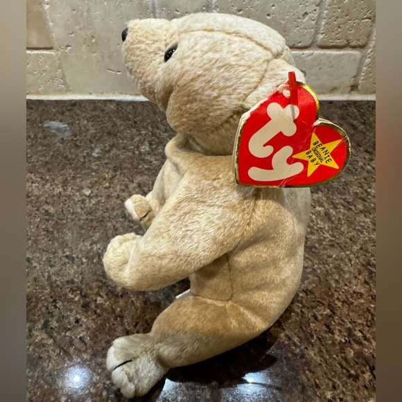 Ty Beanie Baby Almond The Bear DOB April 14, 1999 - Picture 3 of 8